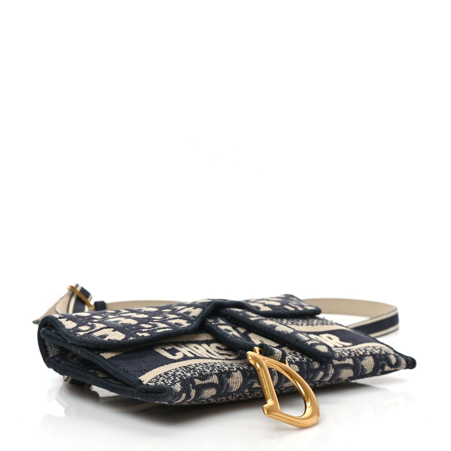 Oblique Slim Saddle Pouch Blue