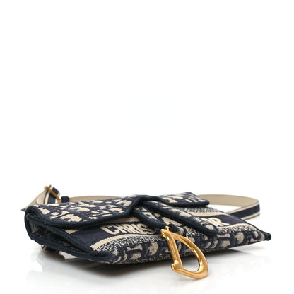 Christian Dior Oblique Slim Saddle Pouch Blue 4 of 8