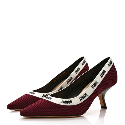 Christian Dior Technical Canvas Ribbon J'Adior 65mm Pumps 38 Rouge Black 3 of 9
