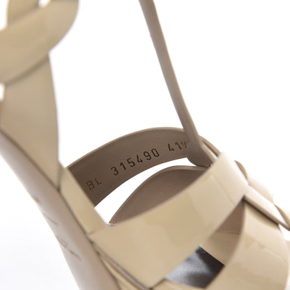 Saint Laurent Patent Tribute 75 Platform Sandals 41.5 Nude Powder 8 of 9