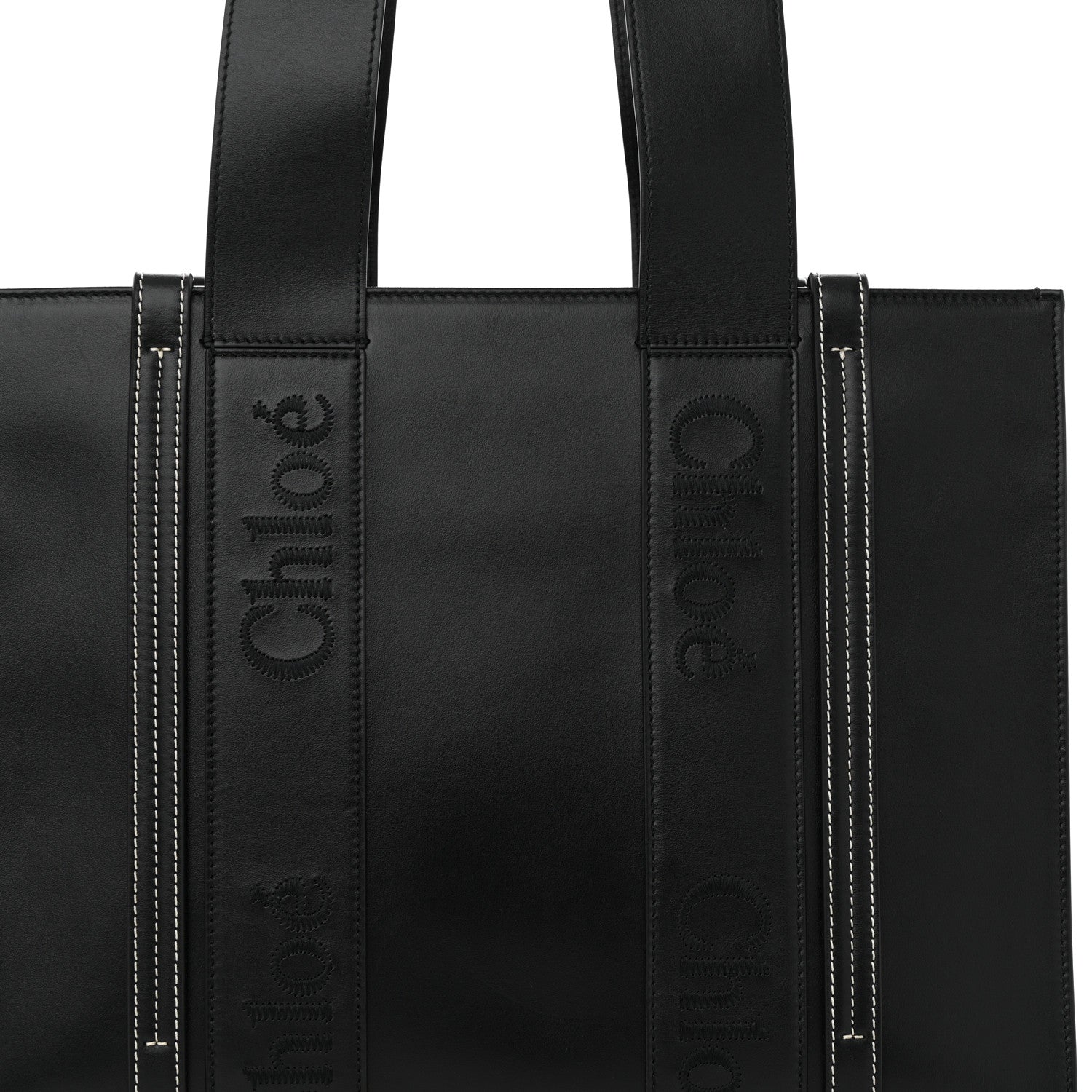 Chloe Calfskin Medium Woody Tote Black 8 of 12