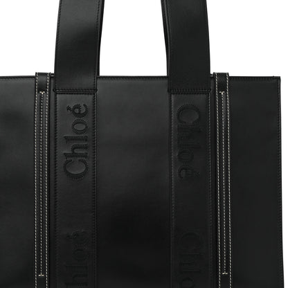 Chloe Calfskin Medium Woody Tote Black 8 of 12