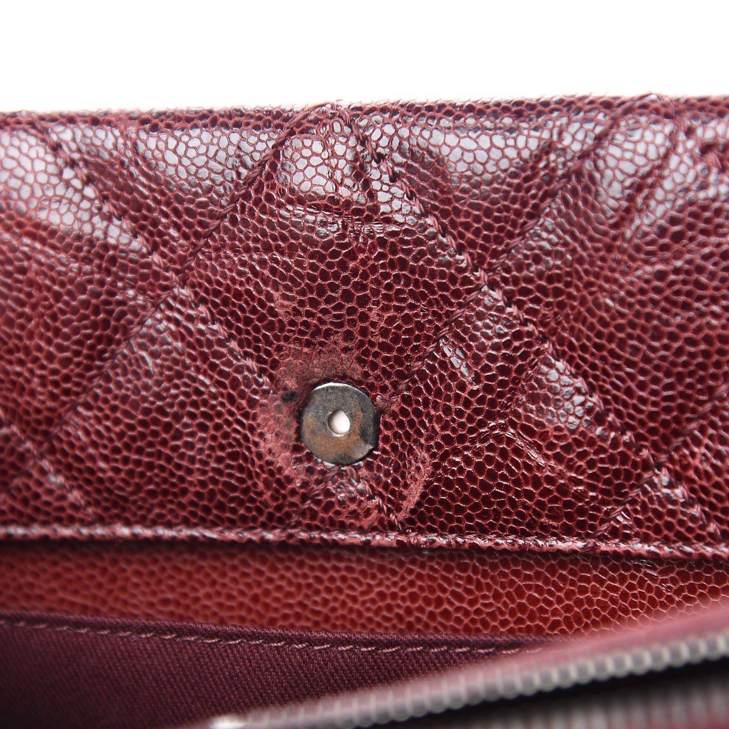 Chanel Crumpled Grained Calfskin CC Crave Tote Burgundy 11 of 15