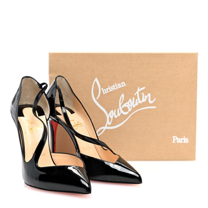 Christian Louboutin Patent Jumping Cross 85 Pumps 37 Black 9 of 9