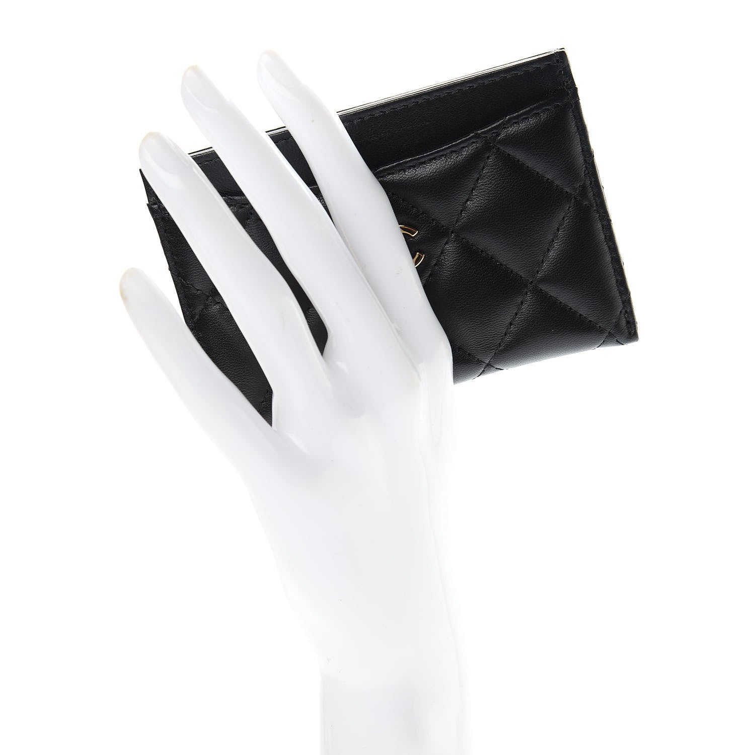 Chanel Lambskin Quilted Card Holder Black 2 of 9