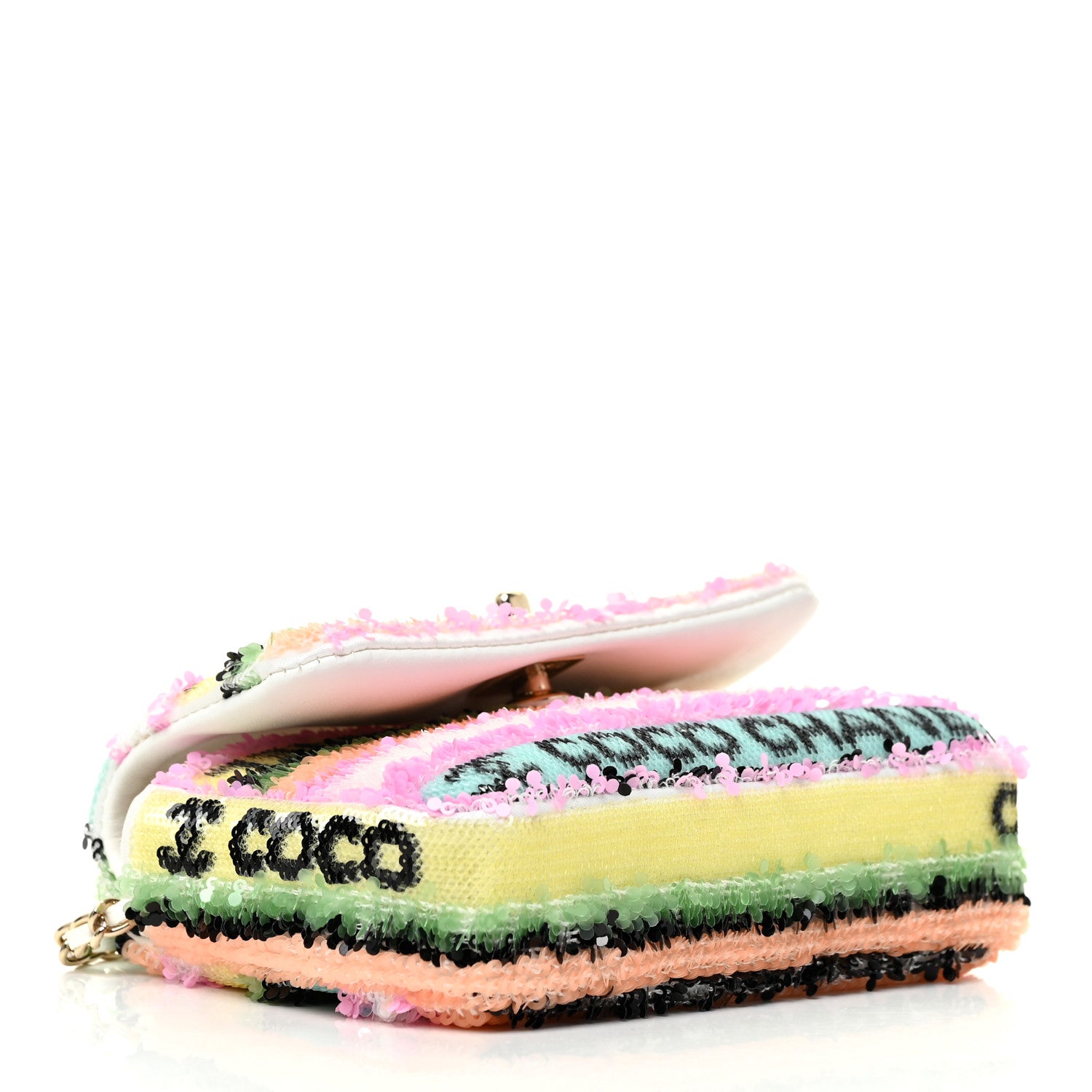 Chanel Sequin COCO Clutch With Chain Multicolor 4 of 13