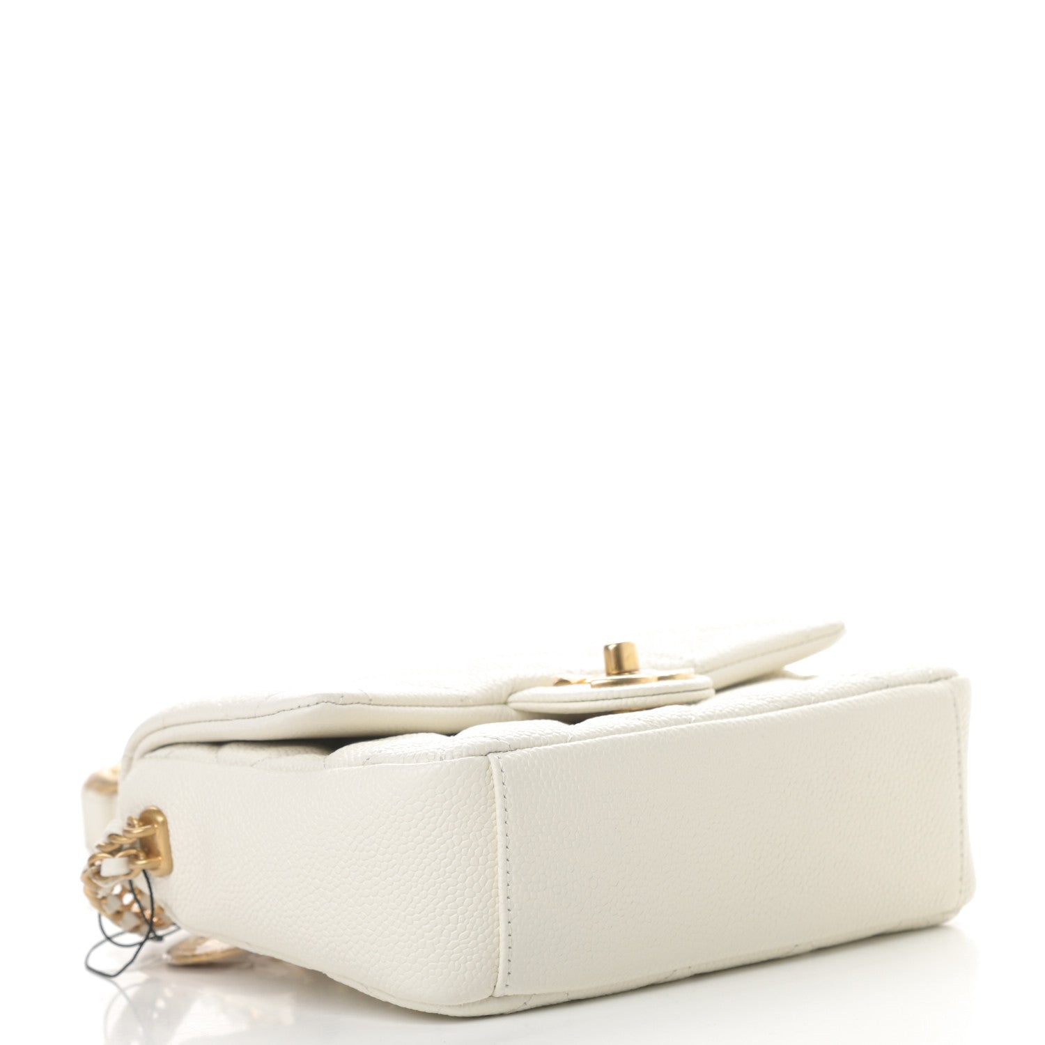 Chanel Caviar Quilted Mini Chain Soul Flap White 4 of 12