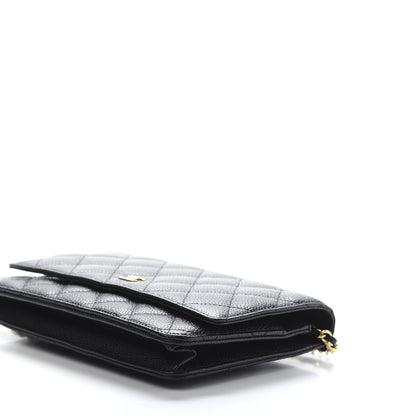 Chanel Caviar Quilted Wallet On Chain WOC Black 10 of 12