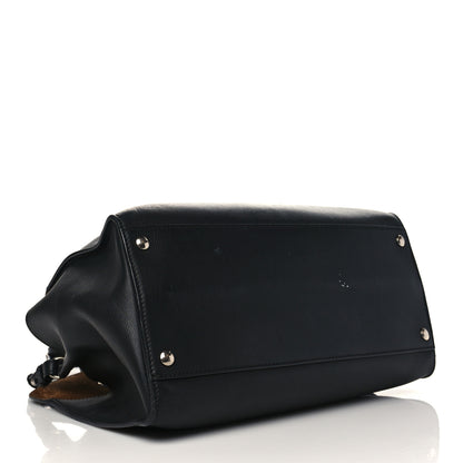 Burberry Smooth Calfskin Small Grommet Embossed Crest Bag Black 4 of 11