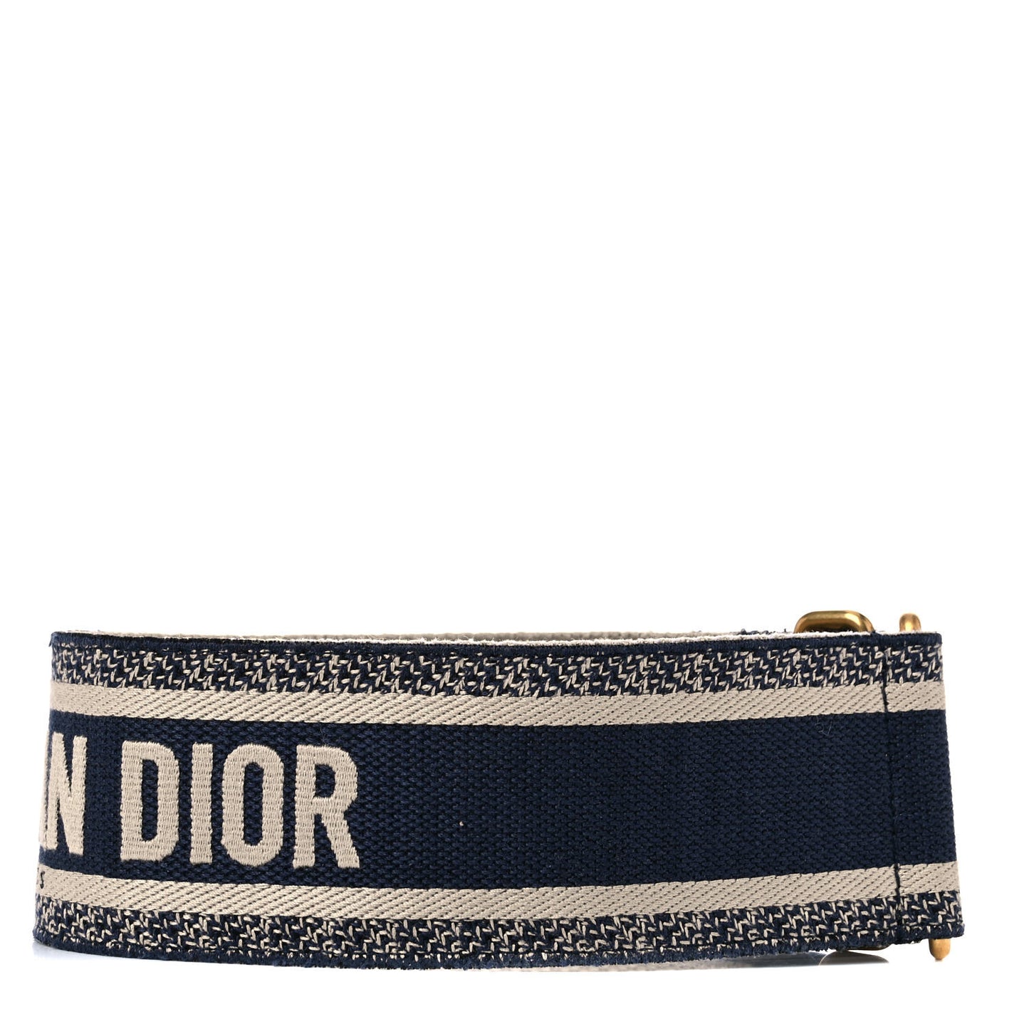 Canvas Embroidered Large Book Belt 75 30 Bleu
