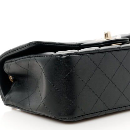 Chanel Lambskin Quilted Mini Rectangular Flap Black 10 of 12