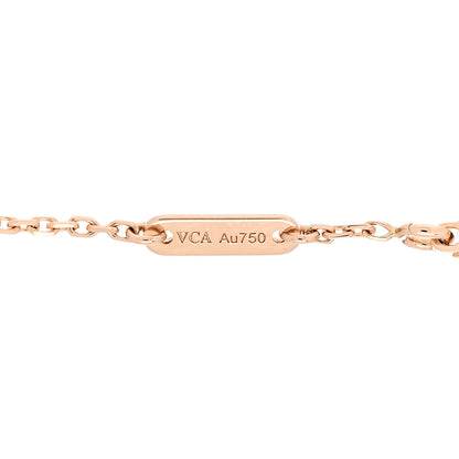 Van Cleef & Arpels 18K Rose Gold Carnelian Sweet Alhambra Bracelet 3 of 5