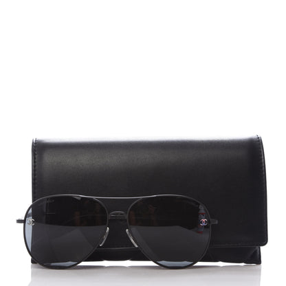 Chanel Metal Aviator CC Sunglasses 4189 T-Q Black 8 of 8