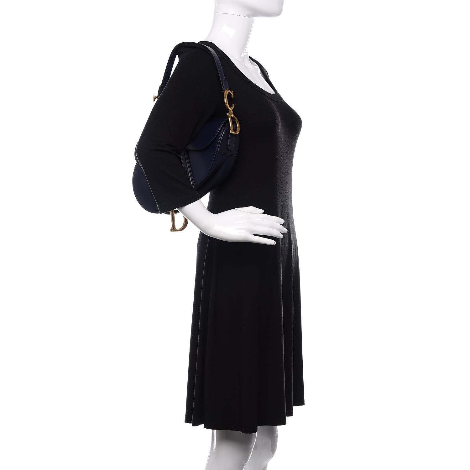 Christian Dior Calfskin Saddle Bag Indigo Blue 2 of 11