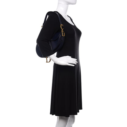 Christian Dior Calfskin Saddle Bag Indigo Blue 2 of 11