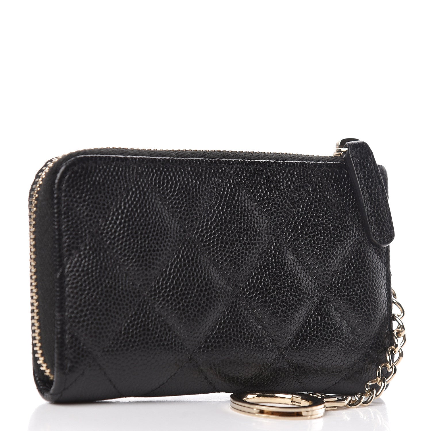 Chanel Caviar Quilted Key Holder Case Black 3 of 8