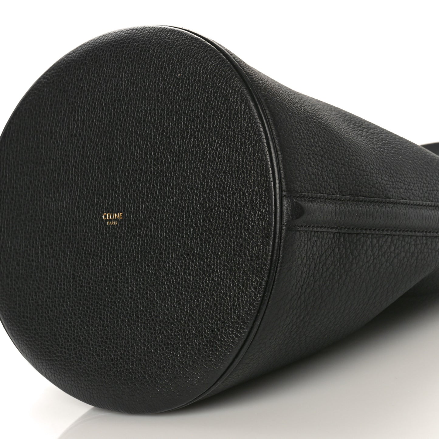 Supple Grained Calfskin Bucket 16 Bag Black