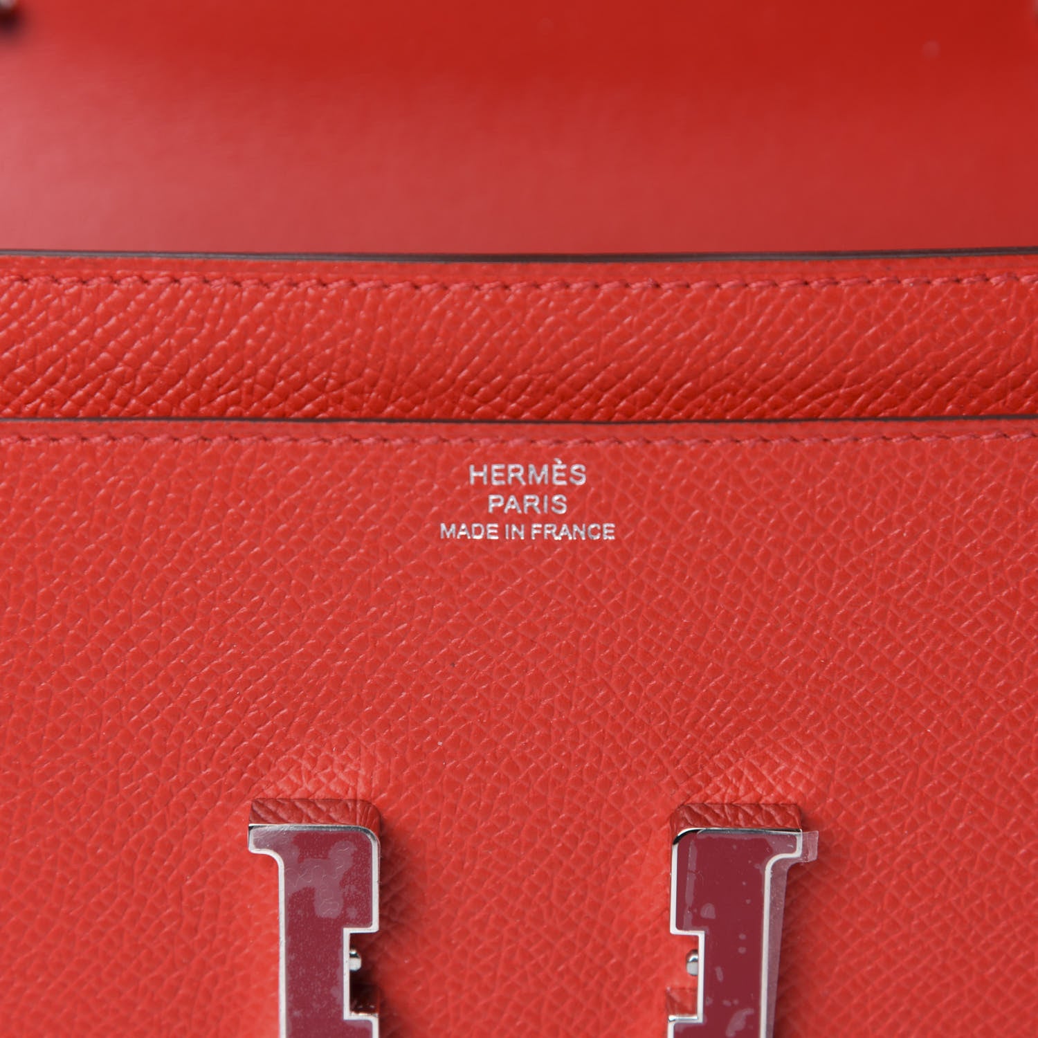 Hermes Epsom Enamel Constance Wallet To Go Rouge De Coeur Rubis 8 of 10