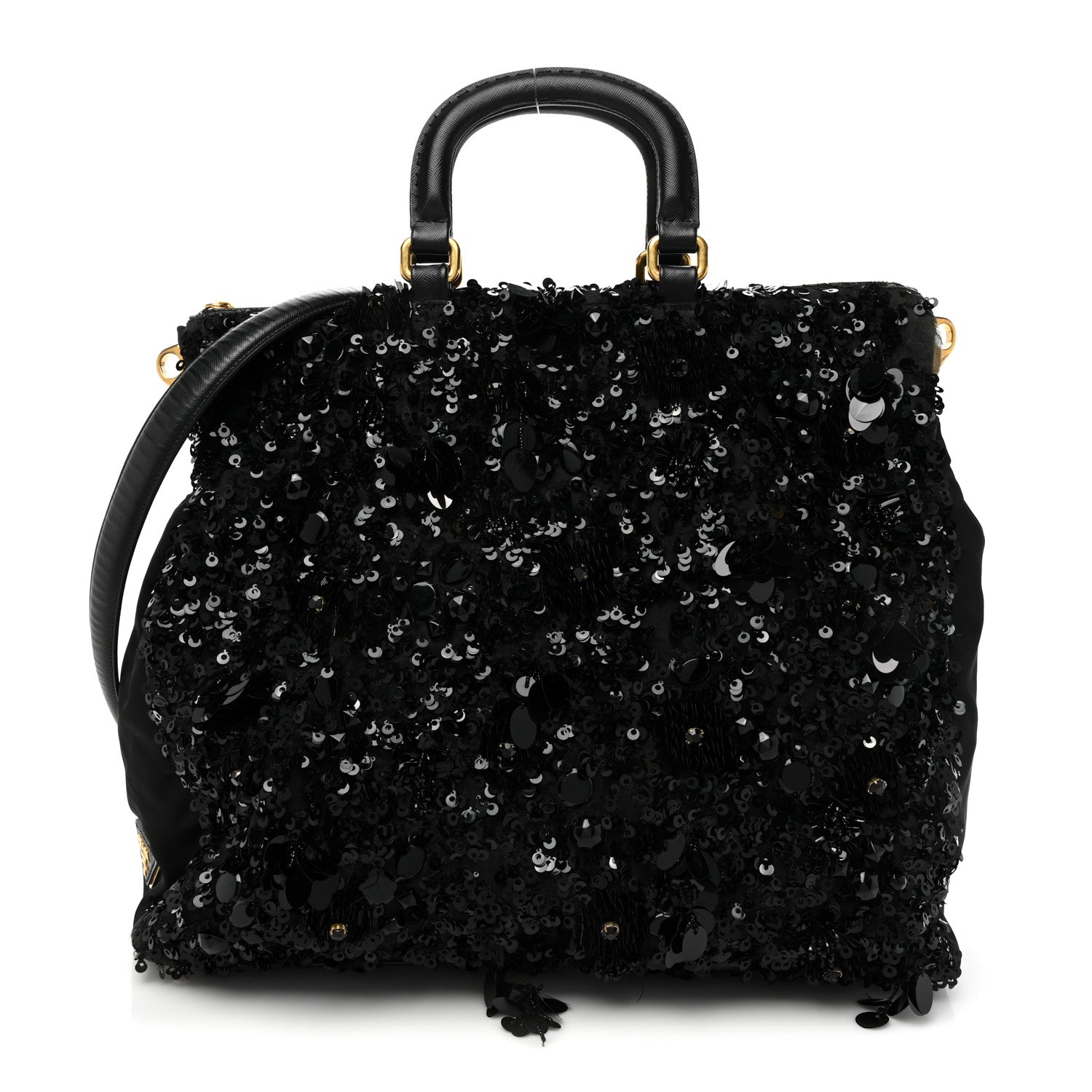 Prada Nylon Sequin Tote Black 1 of 18