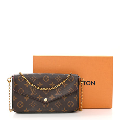 Louis Vuitton Monogram Pochette Felicie Chain Wallet Fuchsia 24 of 24