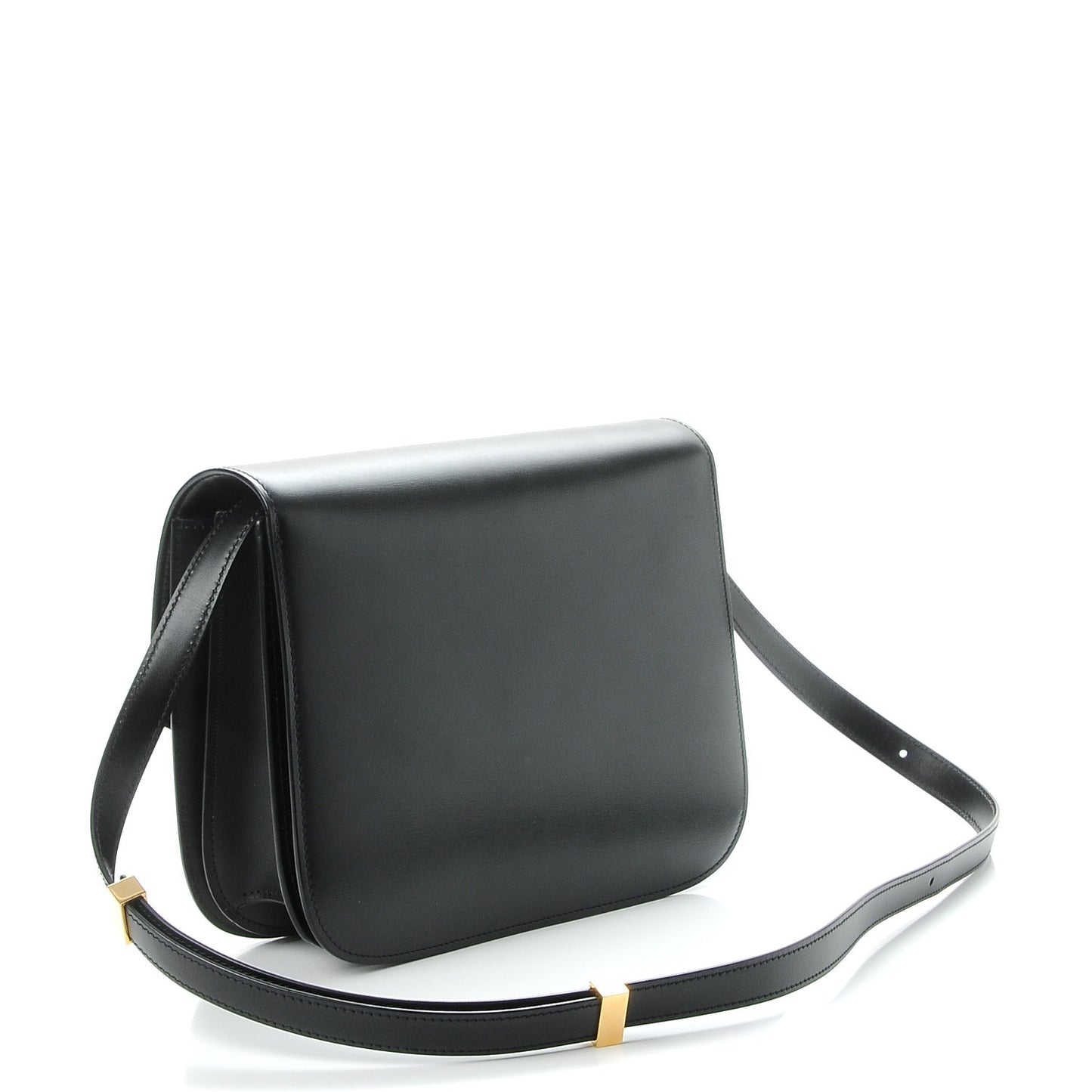 Box Calfskin Medium Classic Box Flap Bag Black