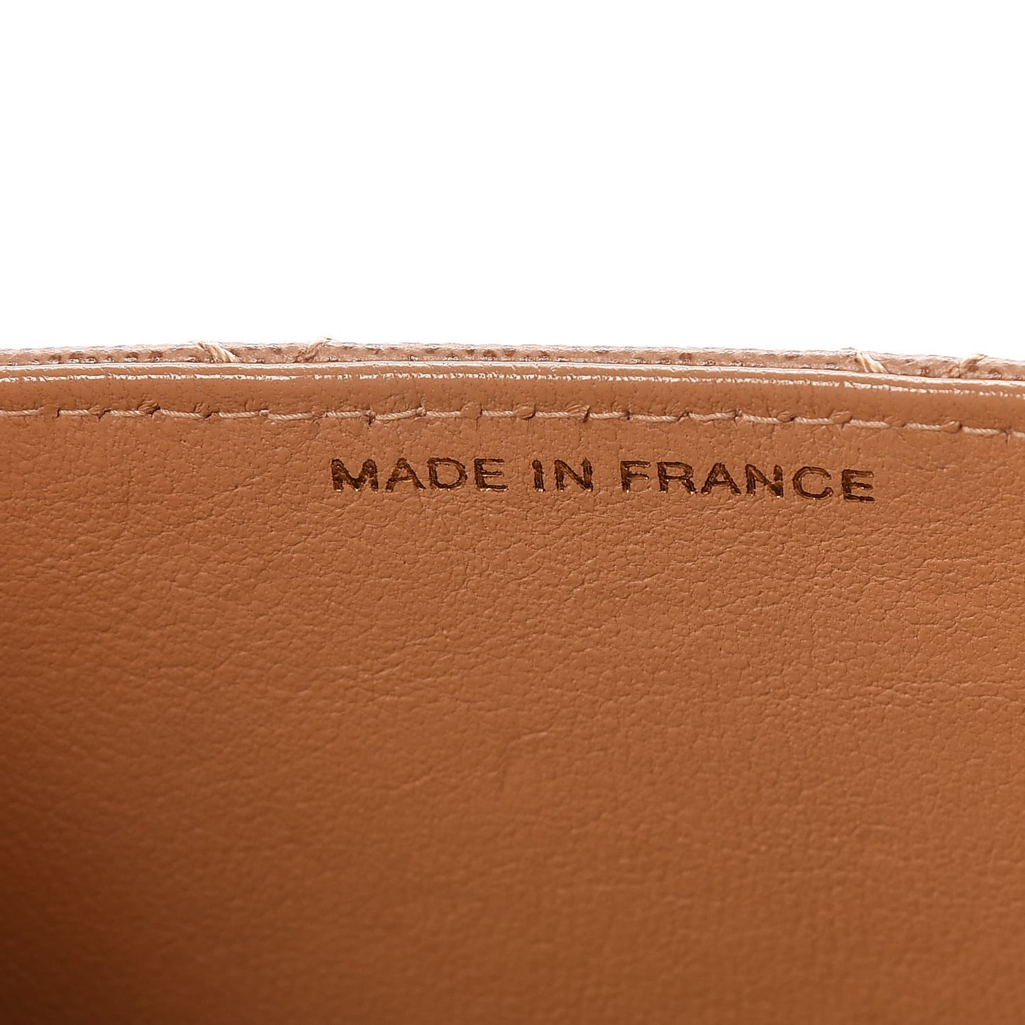 Caviar Stitch Small Single Flap Beige