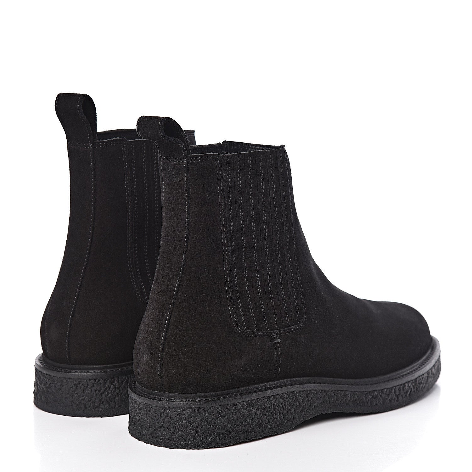 Saint Laurent Suede Mens Hugo 25 Chelsea Boots 40 Black 4 of 8