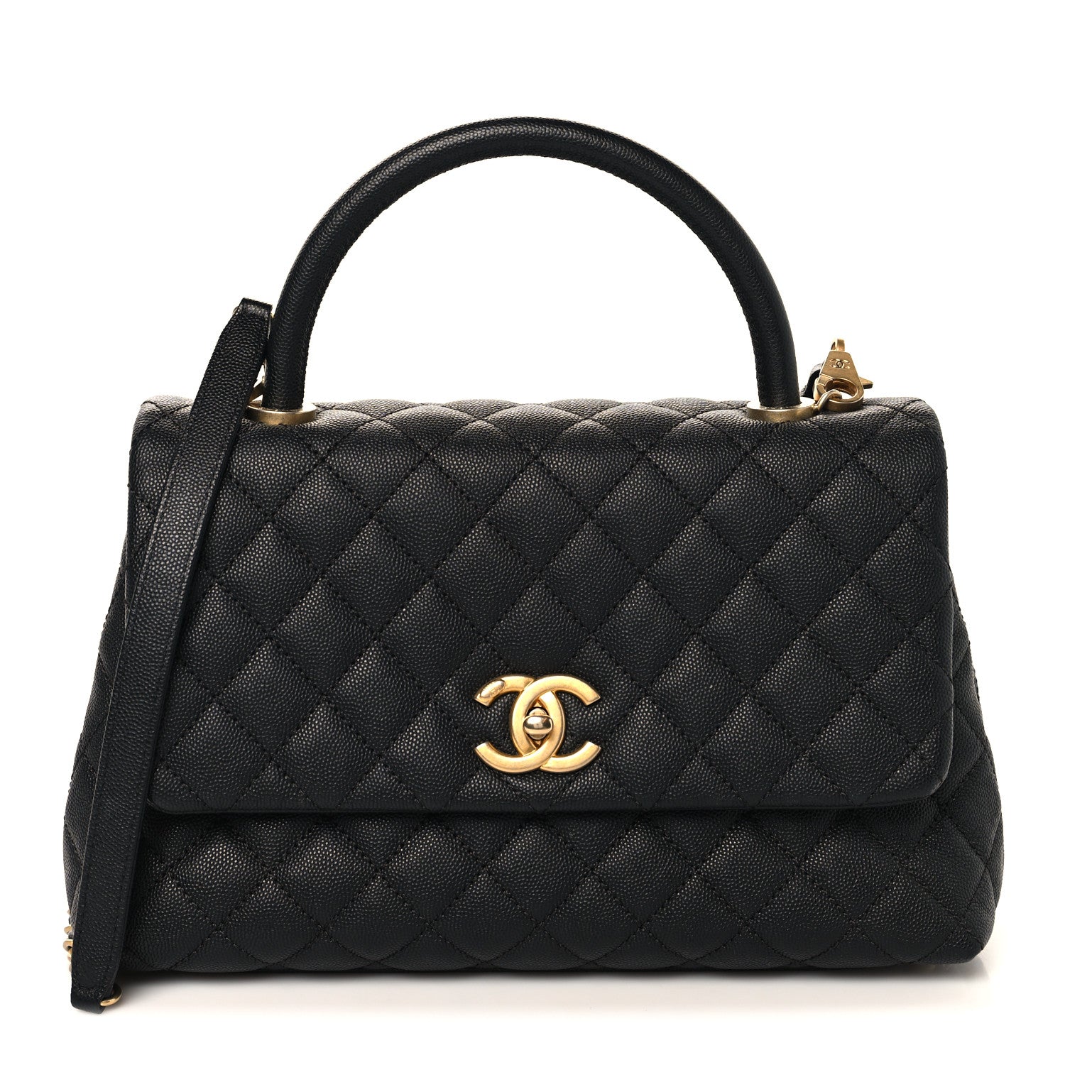 Chanel Caviar Quilted Small Coco Handle Flap Black 1 of 10