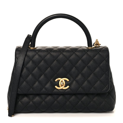 Chanel Caviar Quilted Small Coco Handle Flap Black 1 of 10