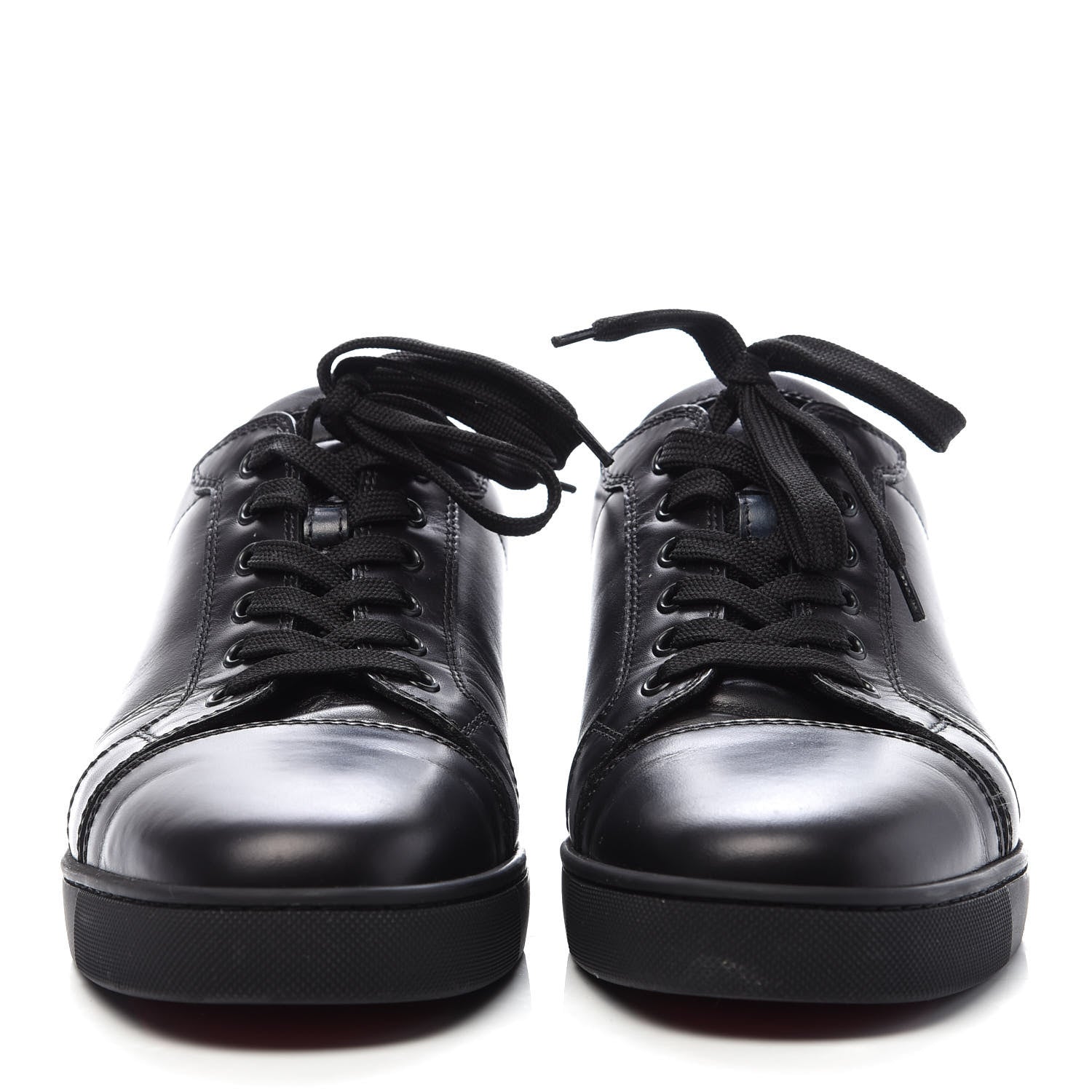 Christian Louboutin Calfskin Mens Louis Junior Flat Sneakers 43 Black 2 of 9