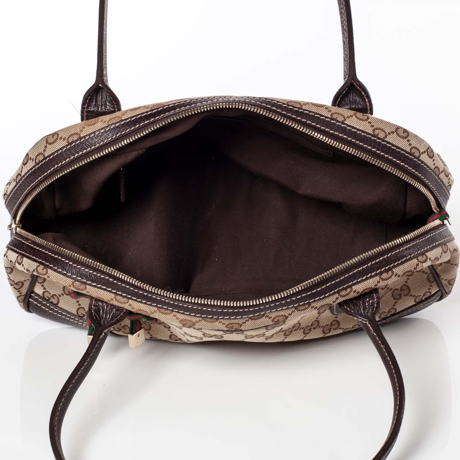 Gucci Monogram Small Princy Satchel Dark Brown 9 of 9