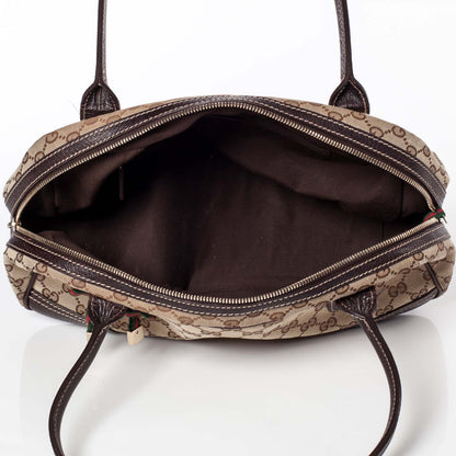 Gucci Monogram Small Princy Satchel Dark Brown 9 of 9