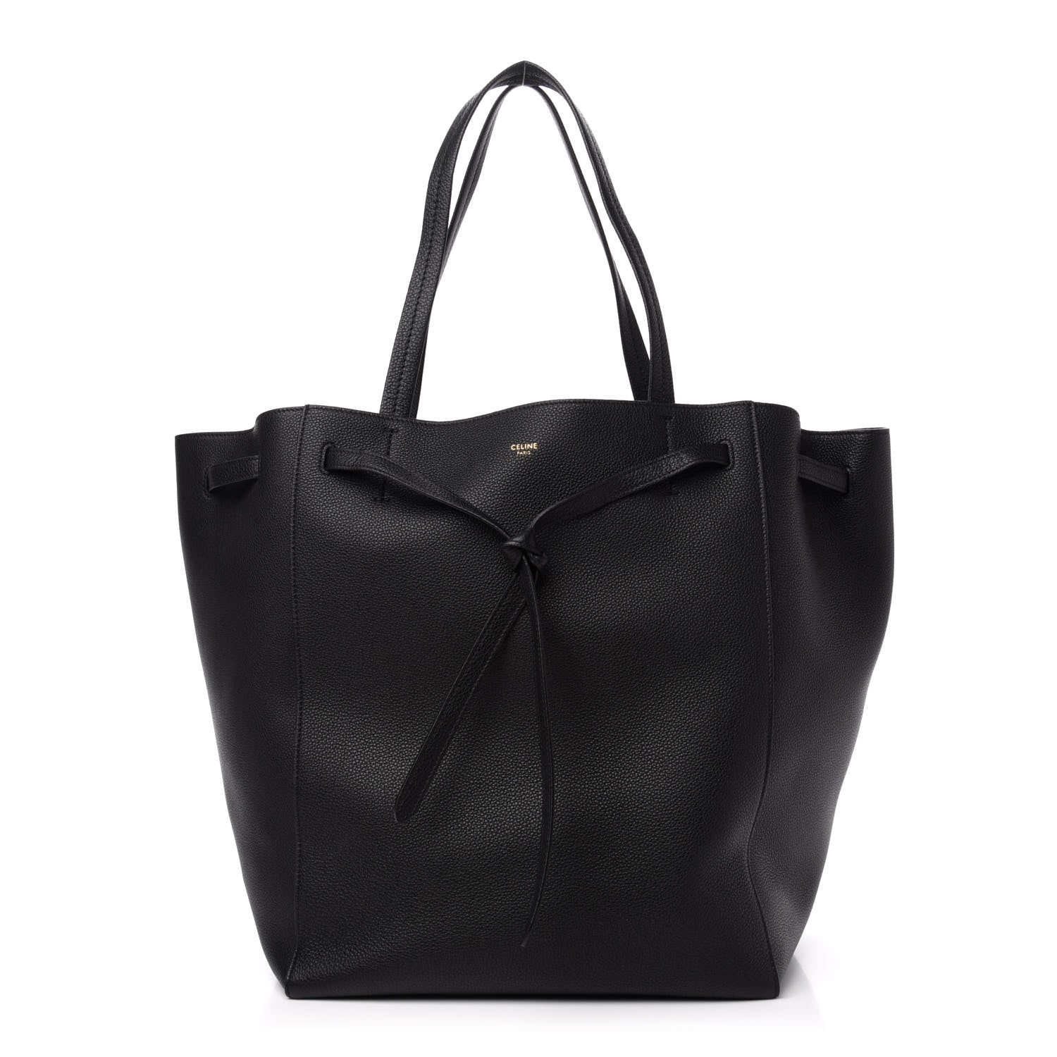 Celine Soft Grained Calfskin Medium Belt Cabas Phantom Black 1 of 11