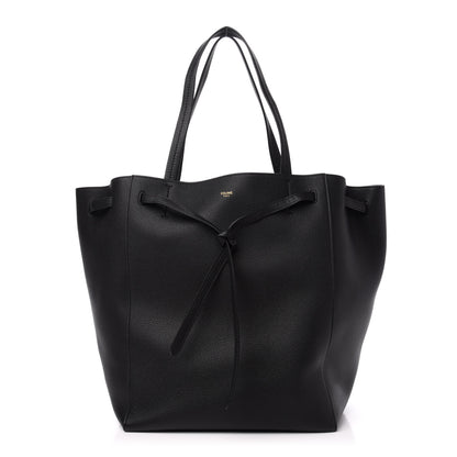 Celine Soft Grained Calfskin Medium Belt Cabas Phantom Black 1 of 11
