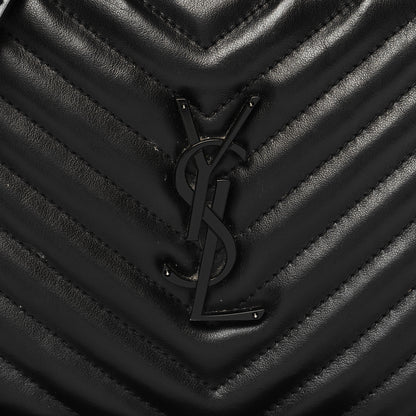 Saint Laurent Calfskin Matelasse Monogram Monochrome Lou Camera Bag Black 8 of 12