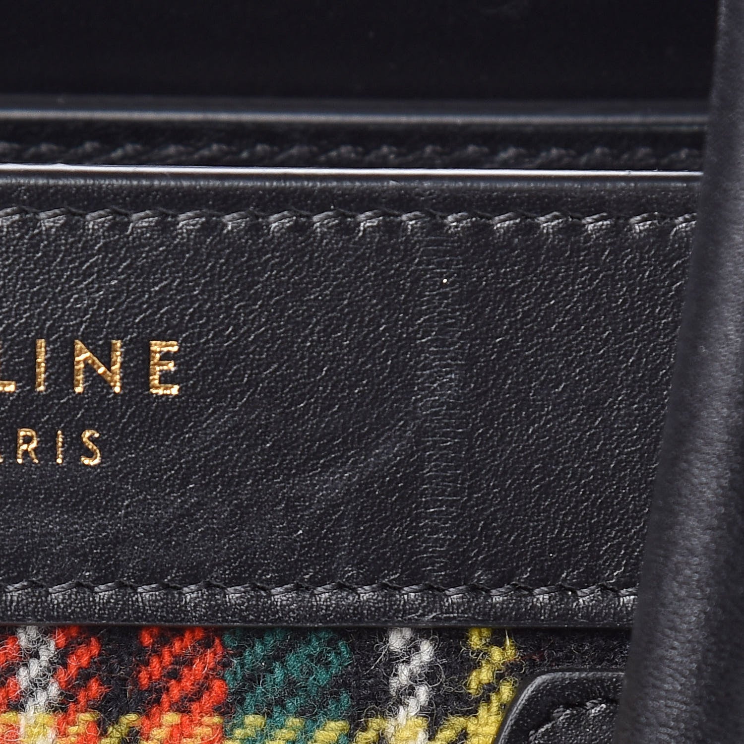 Celine Tartan Calfskin Nano Luggage Red Blue 9 of 11
