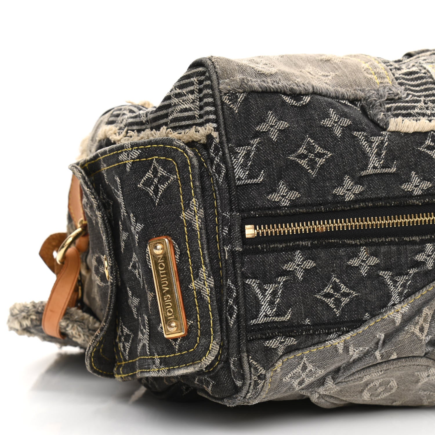 Louis Vuitton Denim Patchwork Speedy 30 Grey 8 of 13