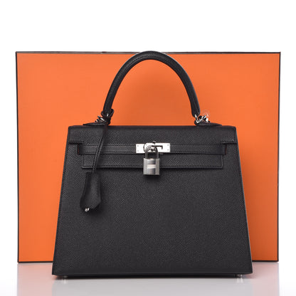 Hermes Epsom Kelly Sellier 25 Black 38 of 38