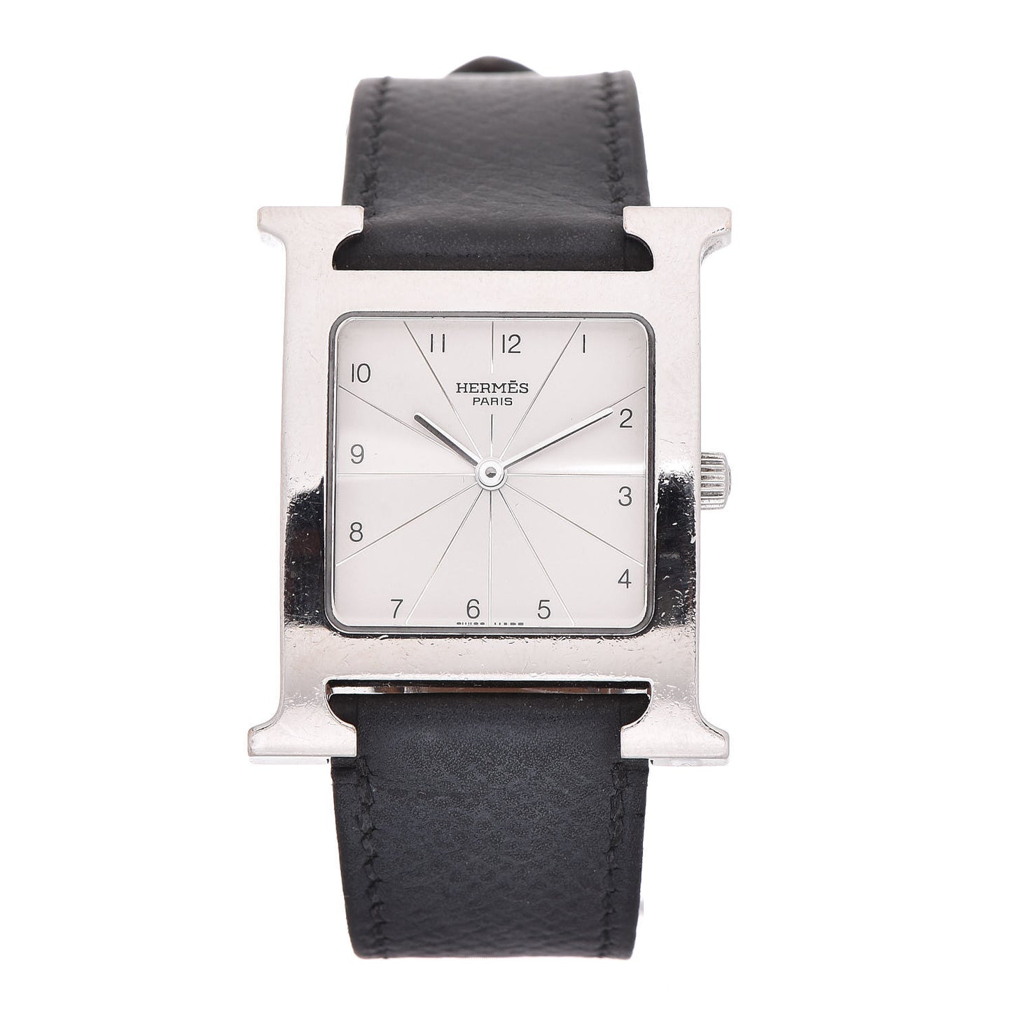Stainless Steel Courchevel 26mm Heure H Hour Quartz Watch Noir