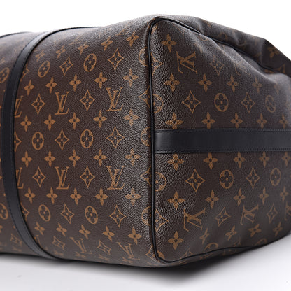 Louis Vuitton Monogram Macassar Keepall Bandouliere 55 12 of 12