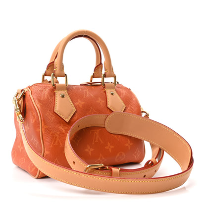 Louis Vuitton Calfskin Monogram Speedy P9 Bandouliere 20 Ochre 4 of 12