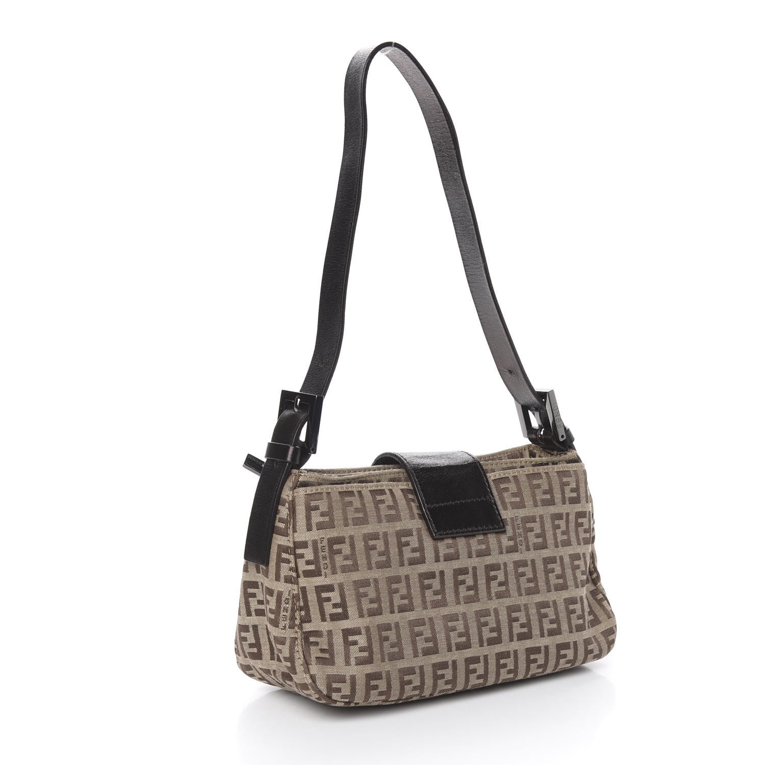 Fendi Zucchino Mini Shoulder Bag Dark Brown 3 of 11