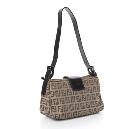 Fendi Zucchino Mini Shoulder Bag Dark Brown 3 of 11