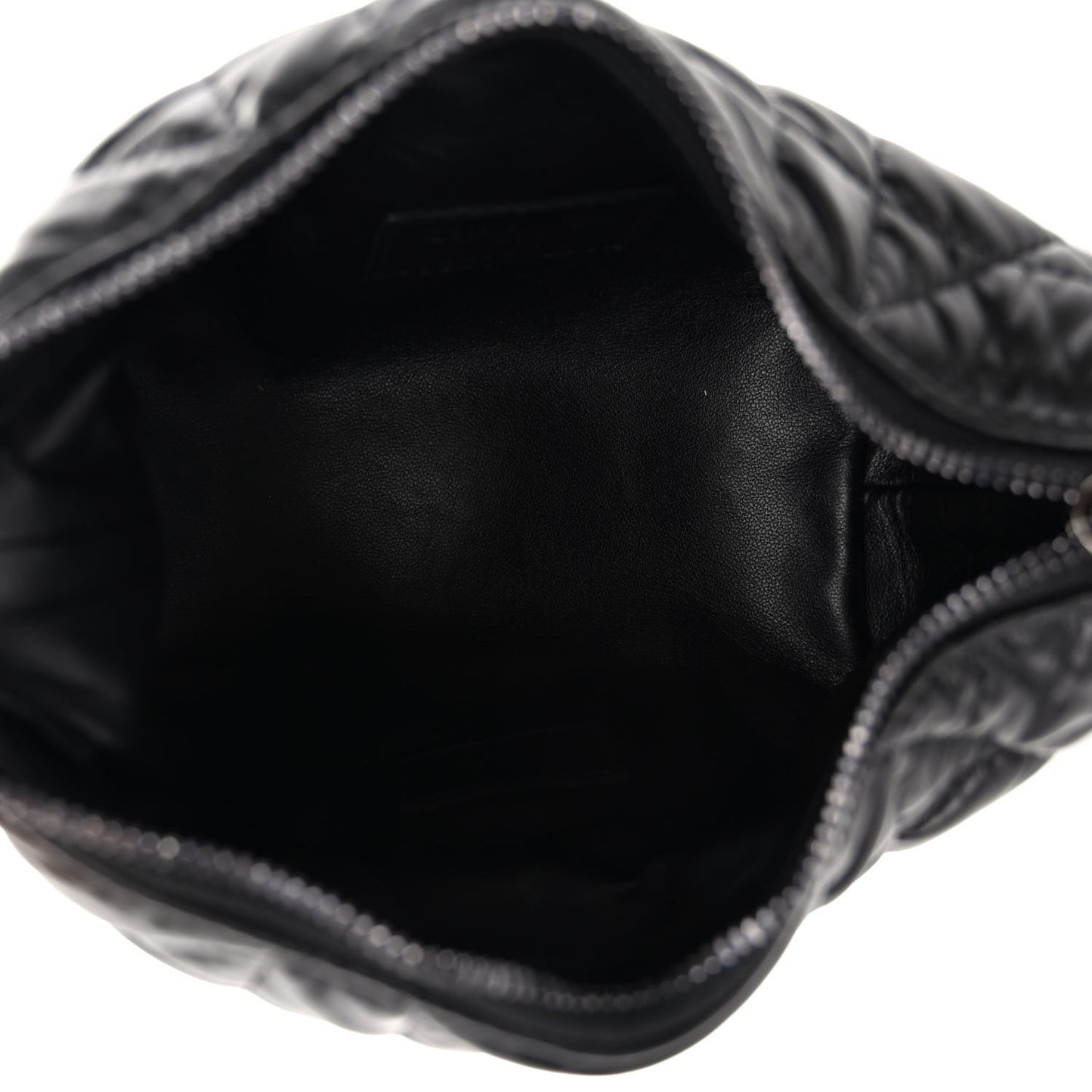 Calfskin Macrocannage Small Diortravel Nomad Pouch Black