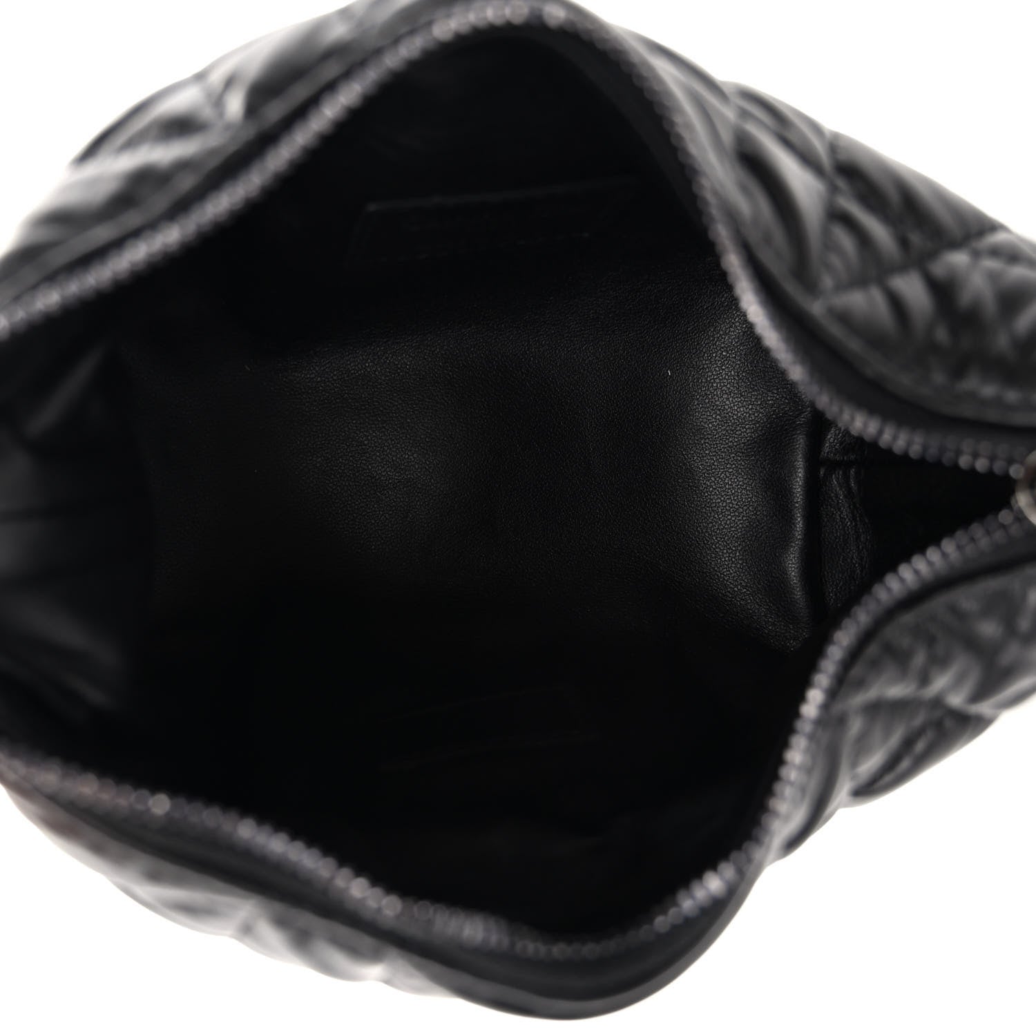 Christian Dior Calfskin Macrocannage Small Diortravel Nomad Pouch Black 5 of 9