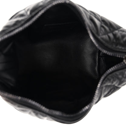 Christian Dior Calfskin Macrocannage Small Diortravel Nomad Pouch Black 5 of 9