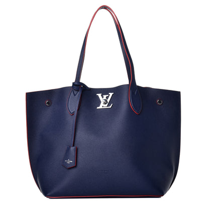 Louis Vuitton Calfskin Lockme Go Tote Marine Rouge 1 of 8
