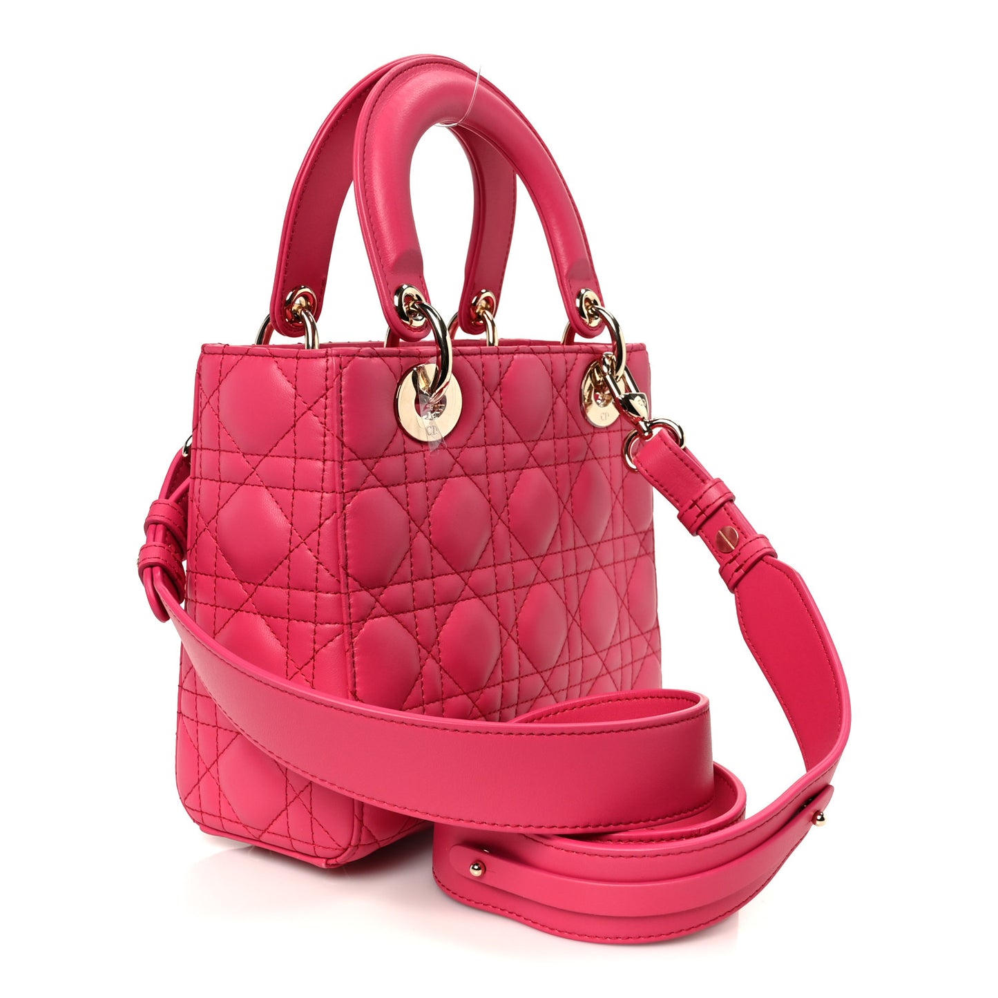 Lambskin Cannage Small My ABCDior Lady Dior Fraise