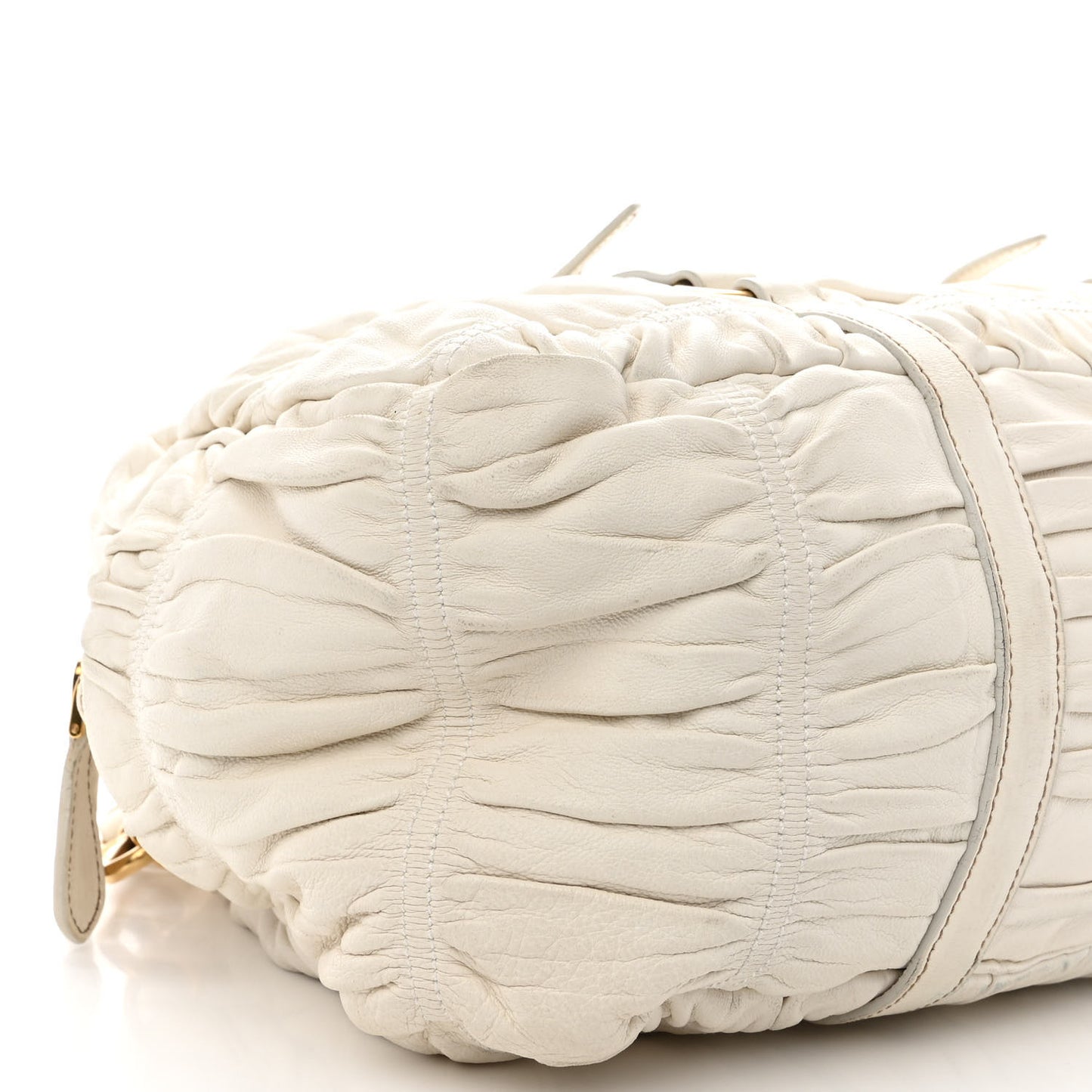 Nappa Gaufre Shopping Satchel White