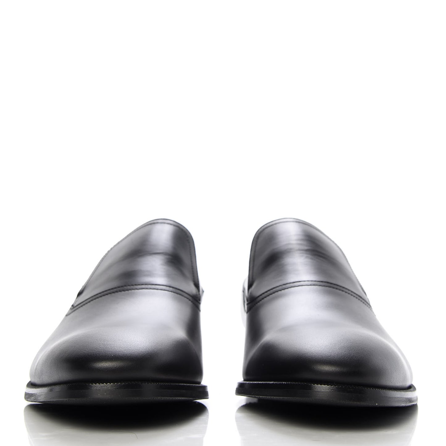 Calfskin Mens Classic Logo Loafers 9.5 Black